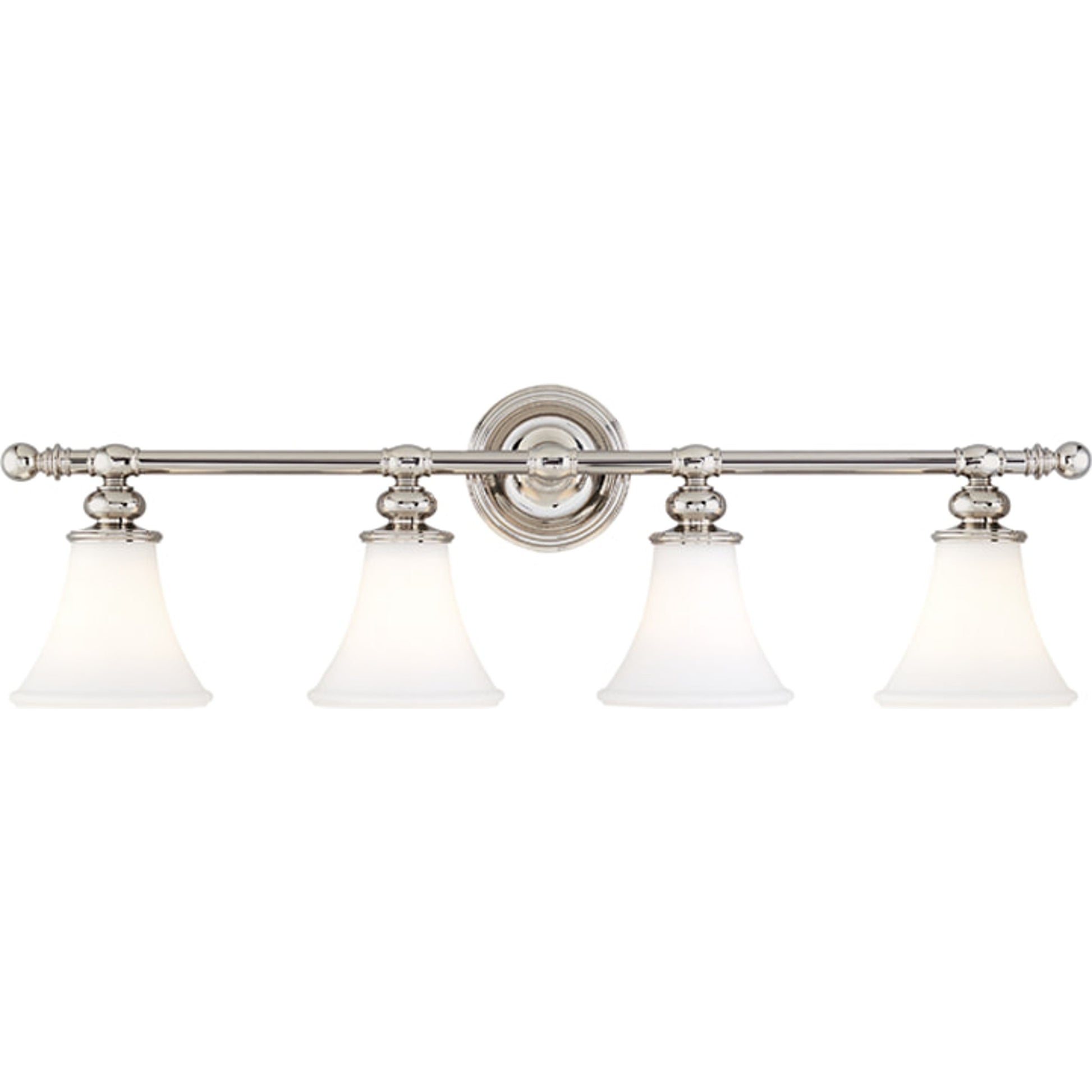 Weston Bath Bracket by Hudson Valley in polished nickel. Made from steel in a traditional style.