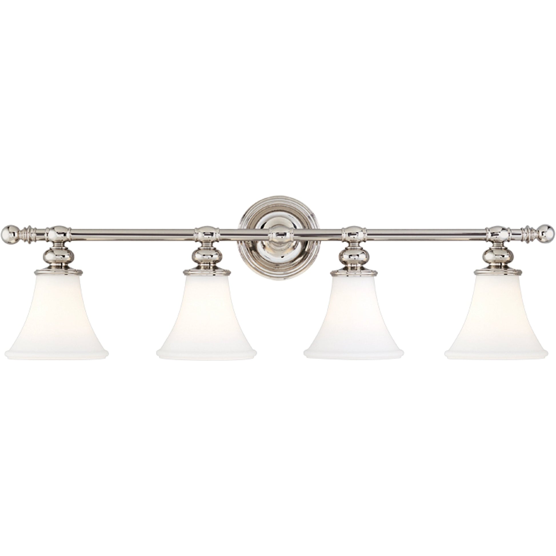 Weston Bath Bracket by Hudson Valley in polished nickel. Made from steel in a traditional style.