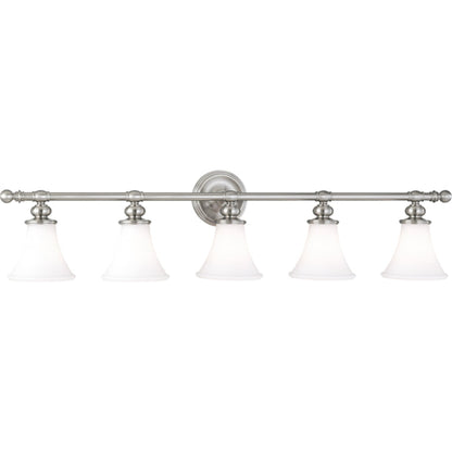 Weston Bath Bracket by Hudson Valley in polished nickel. Made from steel in a traditional style.