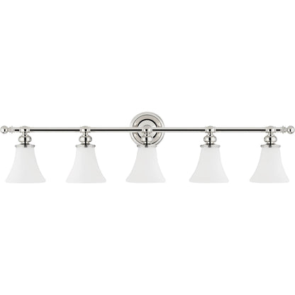 Weston Bath Bracket by Hudson Valley in polished nickel. Made from steel in a traditional style.
