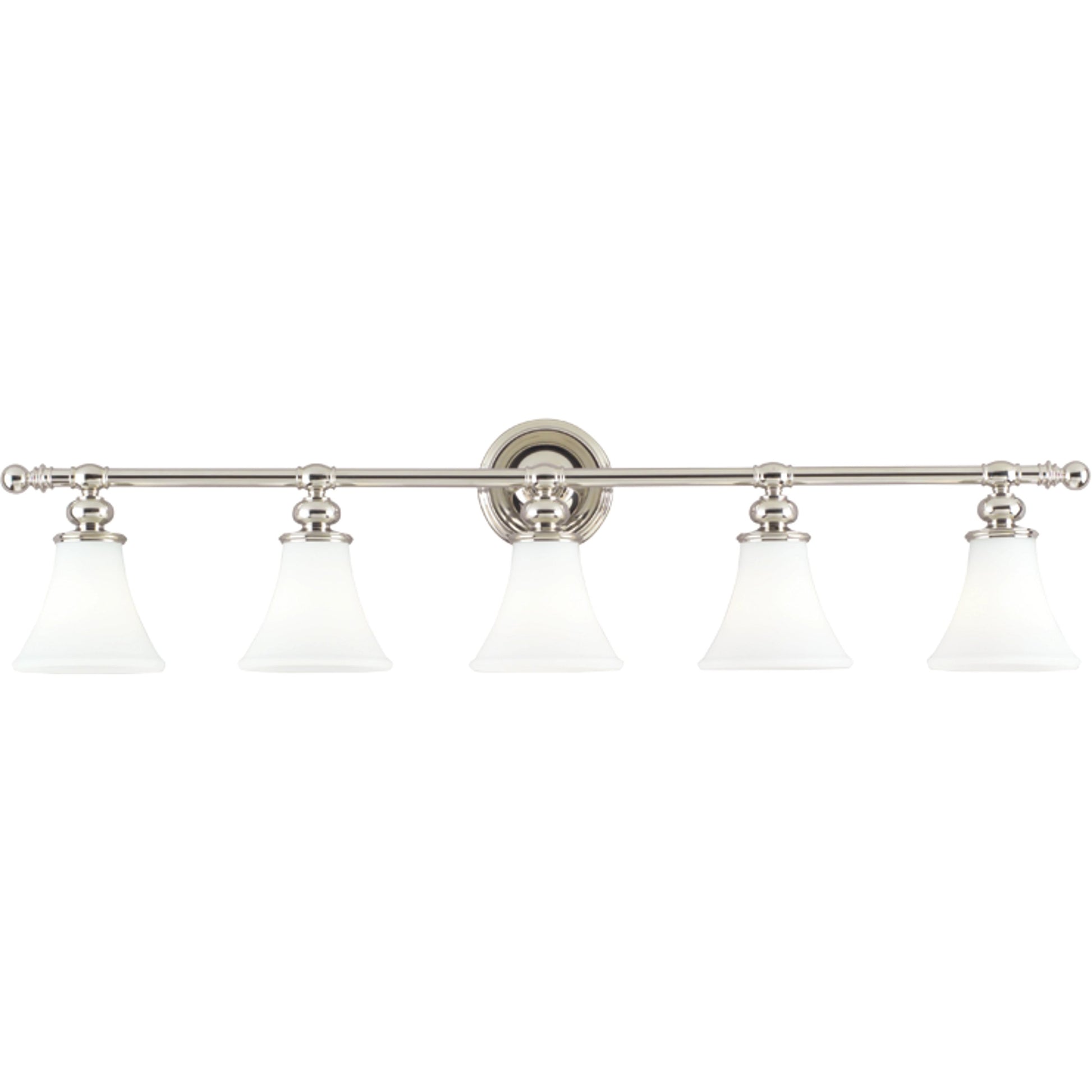 Weston Bath Bracket by Hudson Valley in polished nickel. Made from steel in a traditional style.