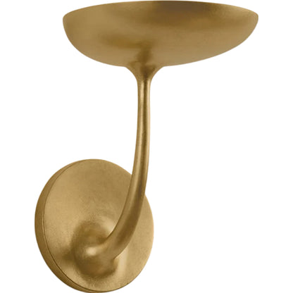 Taormina Wall Sconce by Hudson Valley in vintage gold leaf. Made from iron in a modern style.