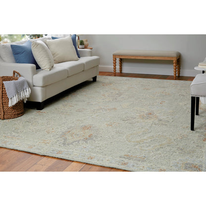 Grafton Traditional Ikat Rug - 69FNF by Feizy in gray, green, blue. Made from wool in a unique style.