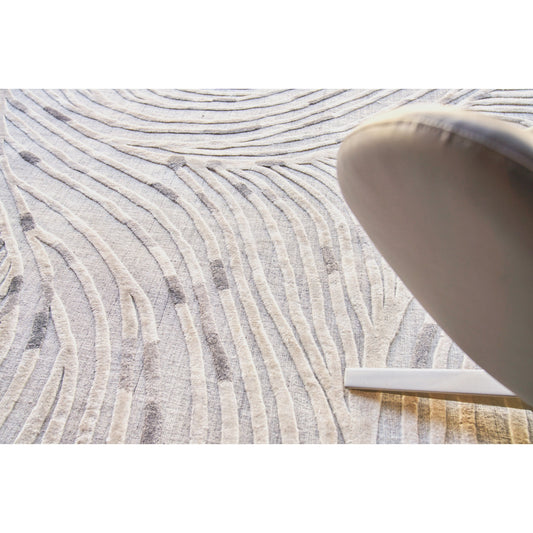 Overture Rug - Gray by Exquisite Rugs in gray. Made from new zealand wool, bamboo silk in a unique style.
