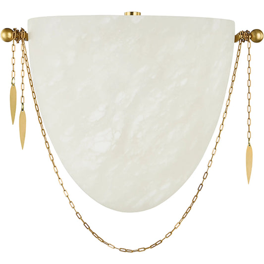 Fabriano Sconce by Corbett in vintage polished brass. Made from brass in a modern style.