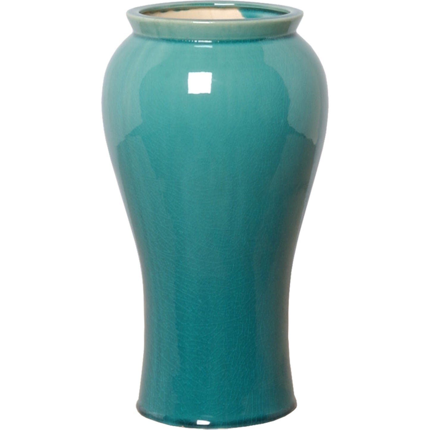 000 SR-698531 | Primary Silo | Squash Vase by Emissary in palmetto green. Made from unique in a transitional style.