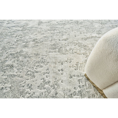 Cosmo Rug - White by Exquisite Rugs in white. Made from new zealand wool, bamboo silk in a unique style.