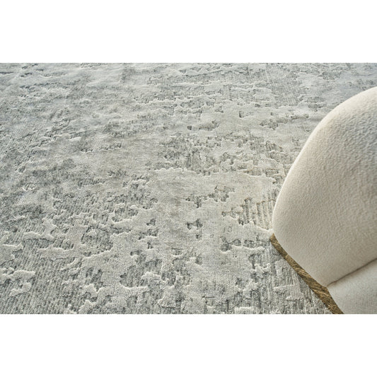Cosmo 4529 Rug by Exquisite Rugs in silver, gray. Made from wool, bamboo silk in a unique style.