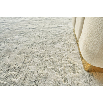 Cosmo Rug - White by Exquisite Rugs in white. Made from new zealand wool, bamboo silk in a unique style.