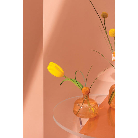 Thany Budvase by Accent Decor in pink. Made from glass in a modern style.