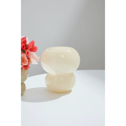 Pollinator Vase by Accent Decor in yellow. Made from glass in a modern style.