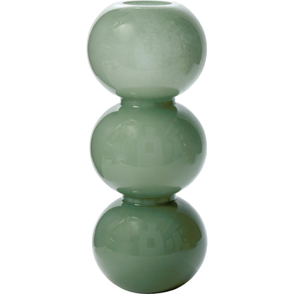 Synchronize Vase by Accent Decor in green. Made from glass in a modern style.