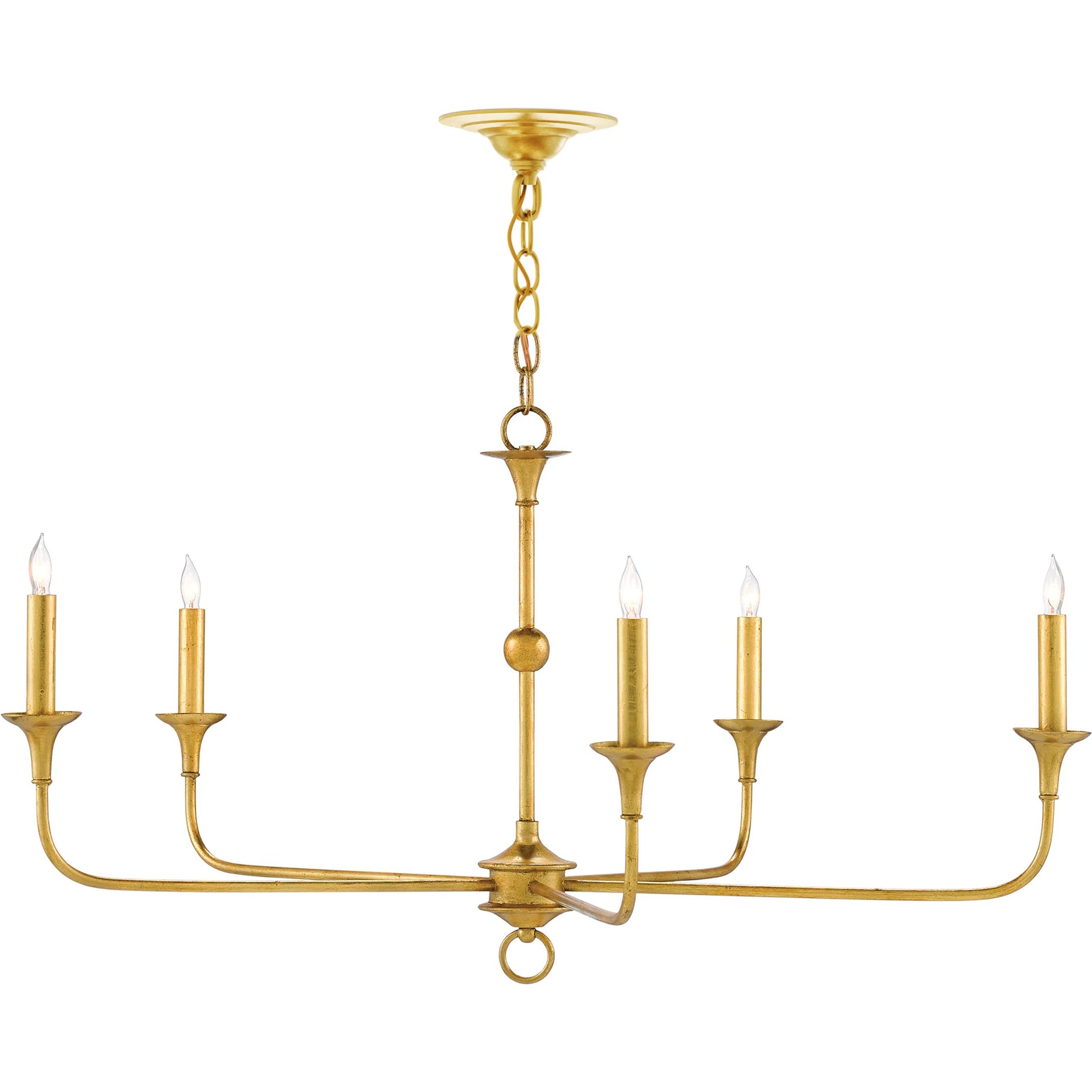 Nottaway Chandelier by Currey and Company. Made from wrought iron in a modern style.