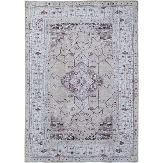 Percy Transitional Rug - PRC39PAF by Feizy in tan, ivory, gray. Made from polyester, cotton, viscose in a unique style.