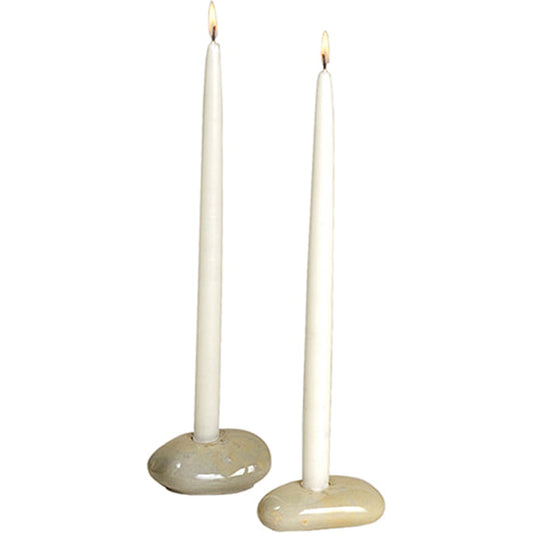 Stone Candle Holder by Emissary USA in sea shore. Made from unique in a coastal style.