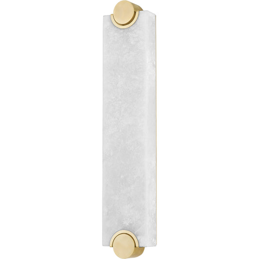 Brant Wall Sconce by Hudson Valley in aged brass. Made from brass in a modern style.