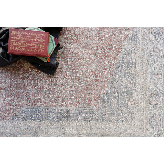Heritage 4625 Rug by Exquisite Rugs in red/navy. Made from unique in a unique style.