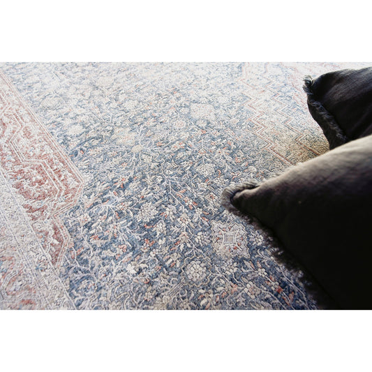 Heritage Rug - Light Blue, Navy by Exquisite Rugs in light blue/navy. Made from unique in a unique style.