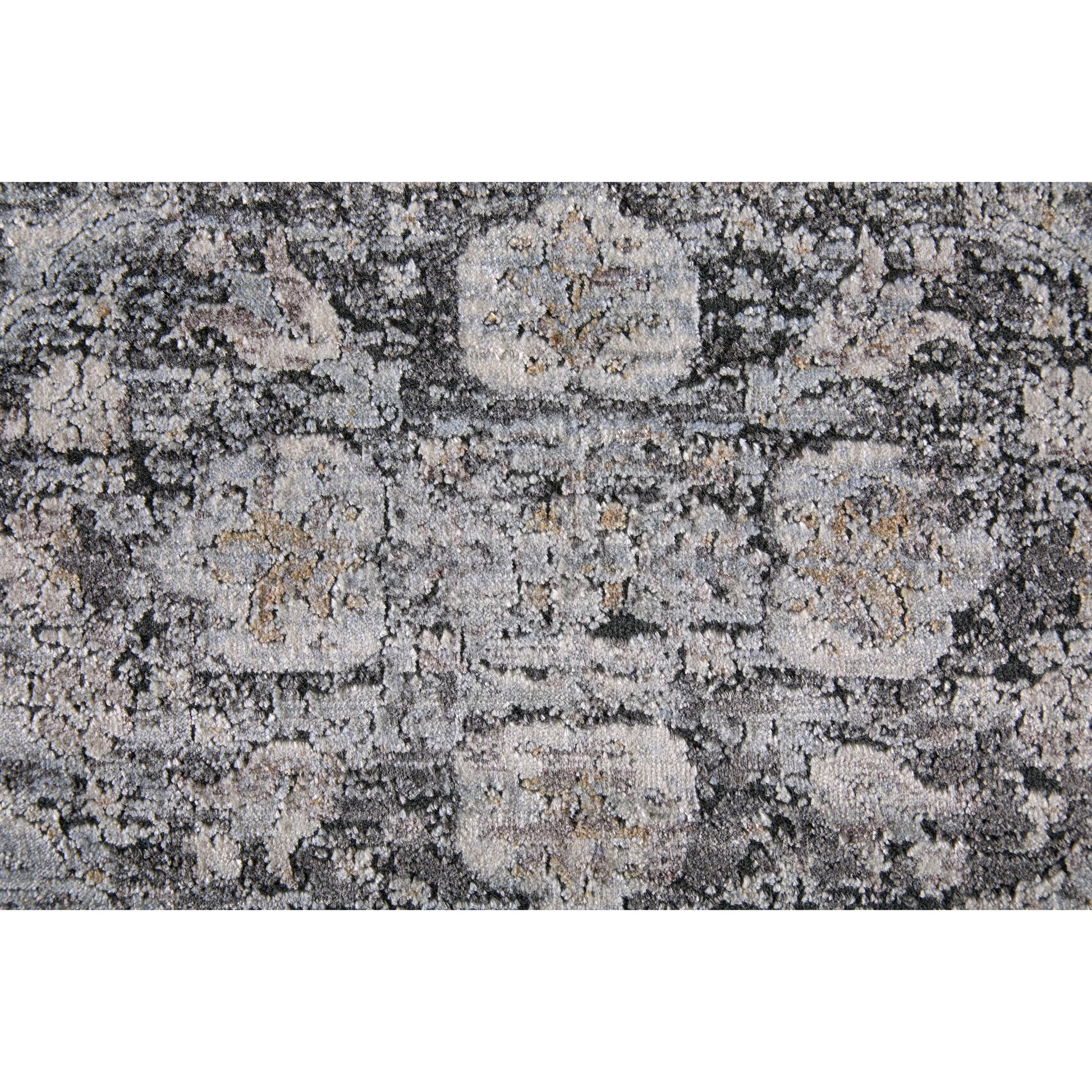 Sarrant Transitional Rug - 3966F by Feizy in gray, silver, ivory. Made from viscose, polyester in a unique style.