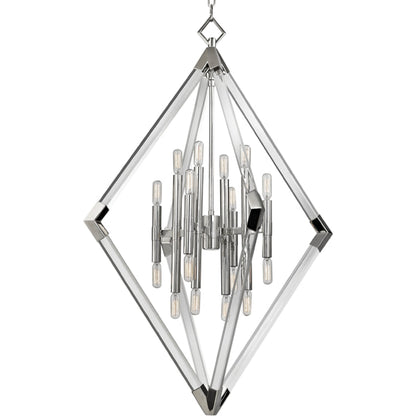 Lyons Pendant by Hudson Valley in aged brass. Made from steel in a modern style.