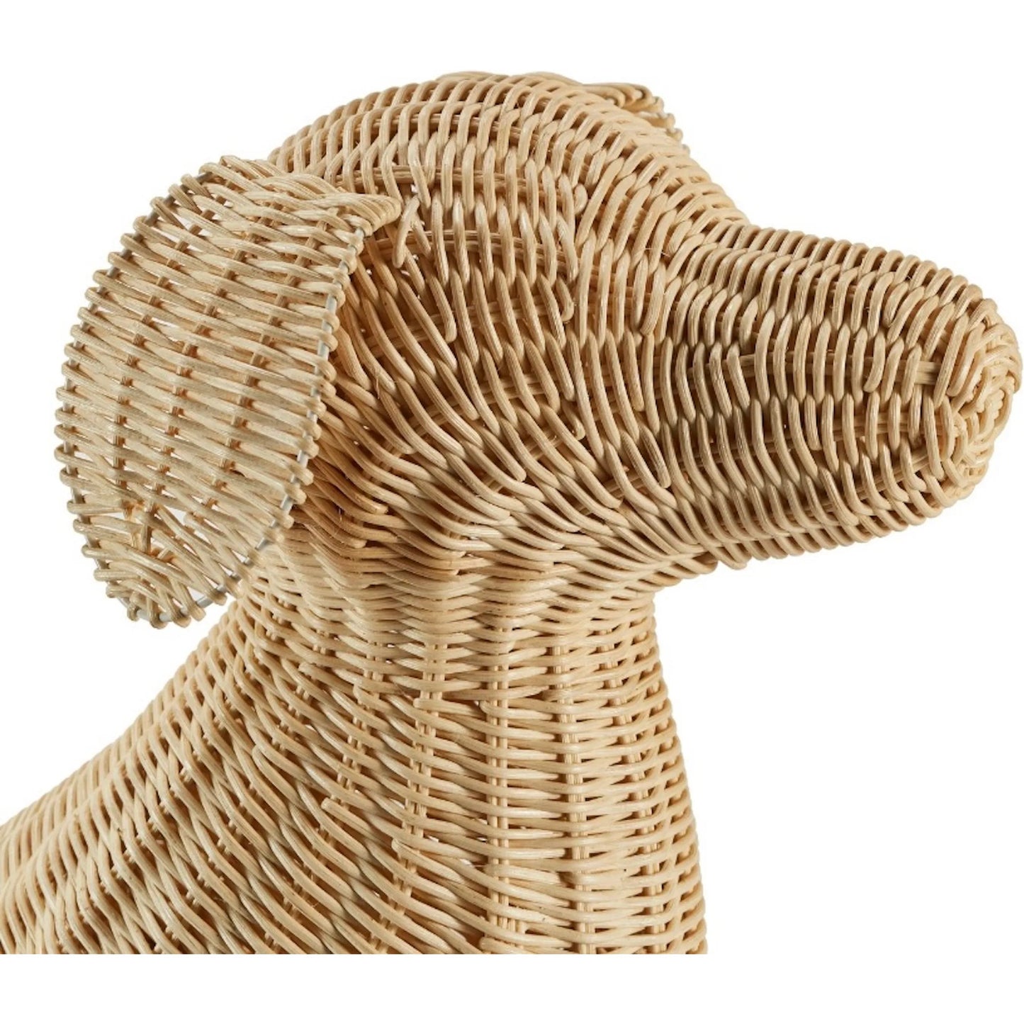 004 SI-2334941 | Closeup | Potcake Wicker Dog by Chelsea House in brown. Made from unique in a rustic style.