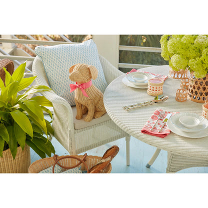 Potcake Wicker Dog by Chelsea House in brown. Made from unique in a rustic style.