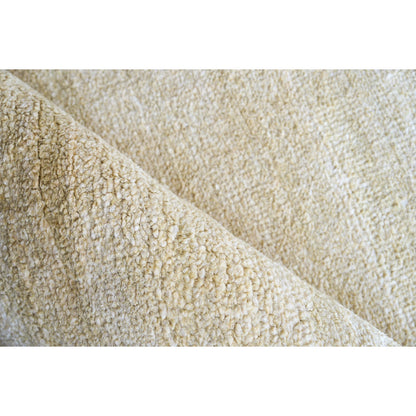 Plush 4633 Rug by Exquisite Rugs in gold. Made from bamboo silk, mohair in a unique style.