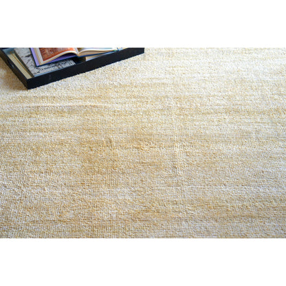 Plush 4633 Rug by Exquisite Rugs in gold. Made from bamboo silk, mohair in a unique style.