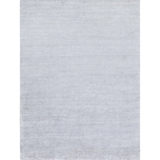 Plush 4640 Rug by Exquisite Rugs in chrome. Made from bamboo silk and mohair wool in a unique style.