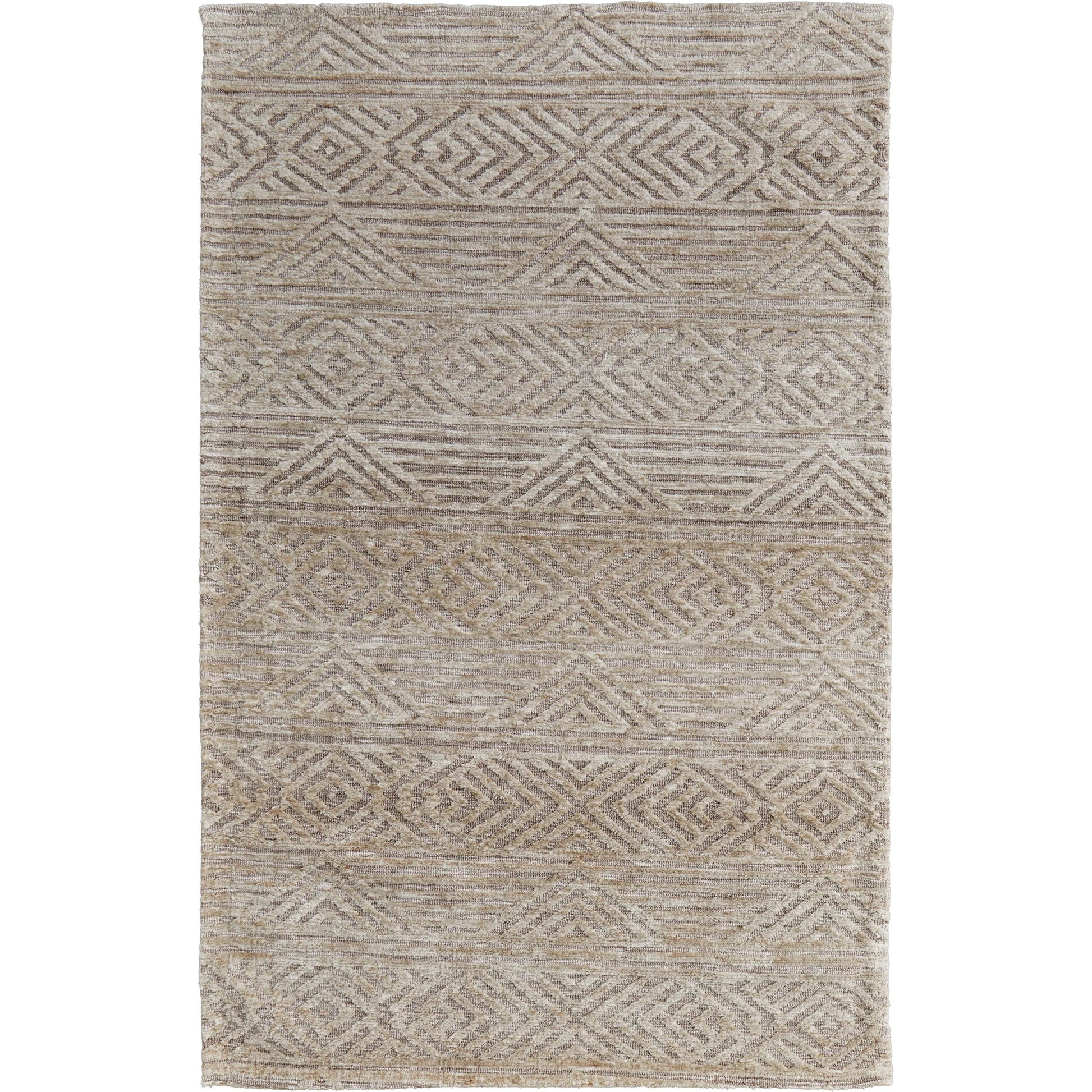 Colton Geometric Rug - 8791F by Feizy in tan, ivory, brown. Made from polyester in a unique style.