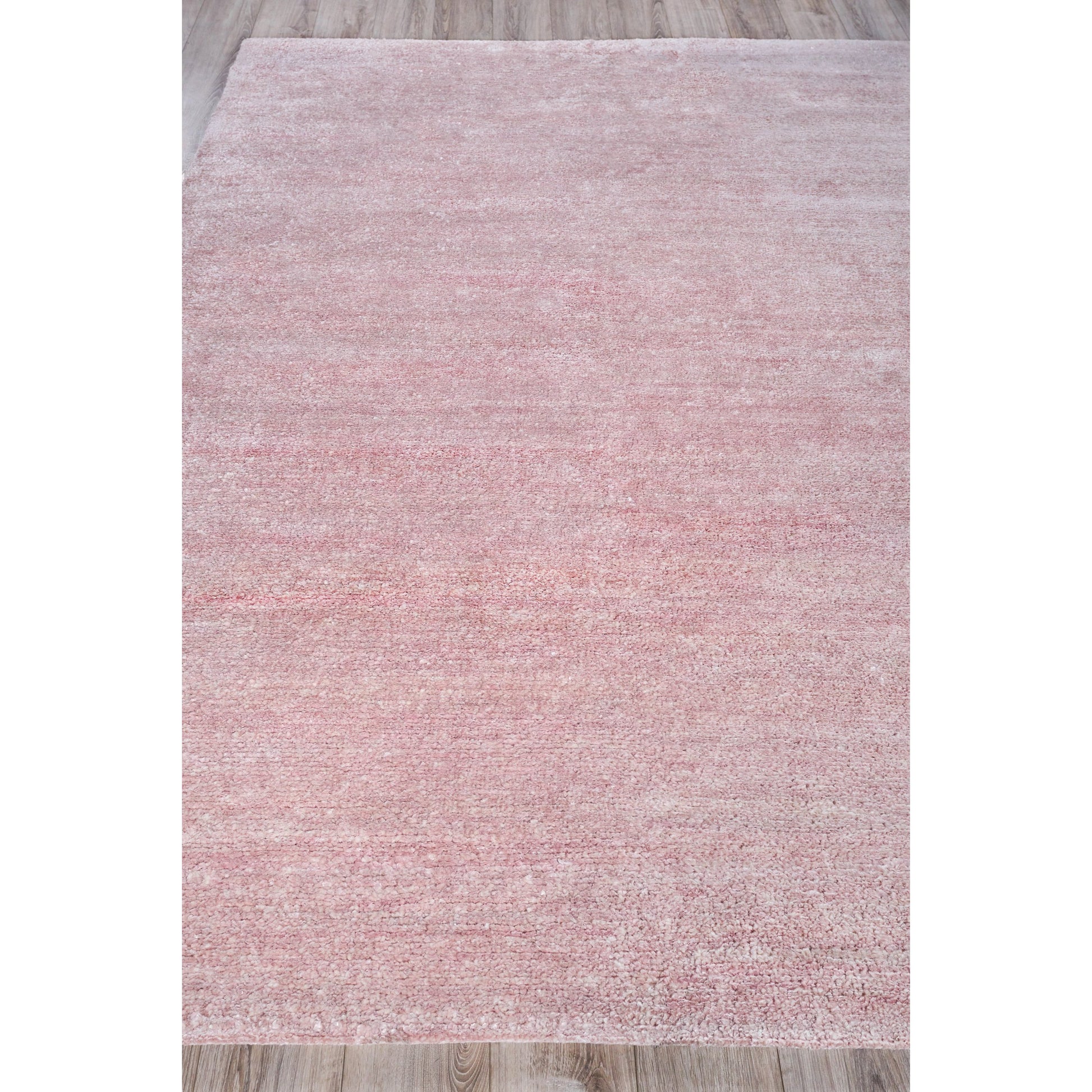 Plush 4641 Rug by Exquisite Rugs in pink. Made from bamboo silk, mohair in a unique style.