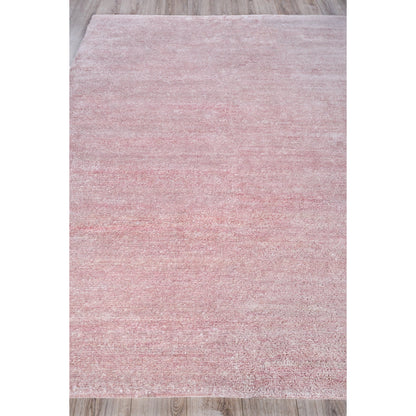 Plush 4641 Rug by Exquisite Rugs in pink. Made from bamboo silk, mohair in a unique style.