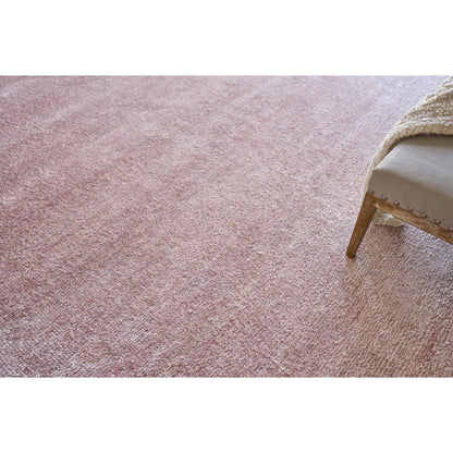 Plush 4641 Rug by Exquisite Rugs in pink. Made from bamboo silk, mohair in a unique style.