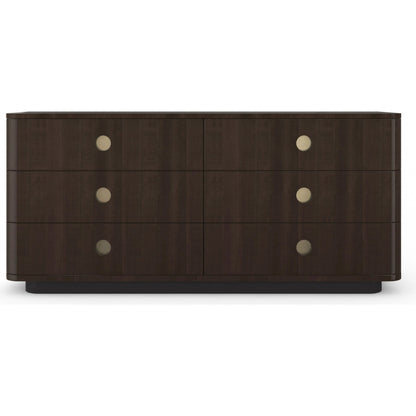 Bachelor Dresser by Caracole in otter gloss. Made from unique in a traditional style.