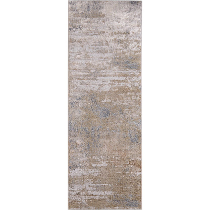 Aura Rug - 3567F by Feizy in ivory, gold, gray. Made from polyester, polypropylene in a unique style.