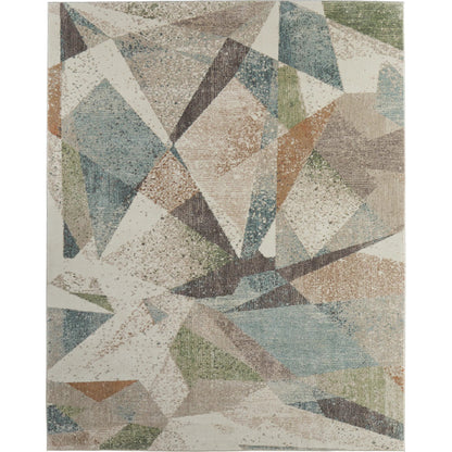 Eden Color Block EDN39QVF Rug by Feizy in ivory, blue, green. Made from polypropylene in a unique style.