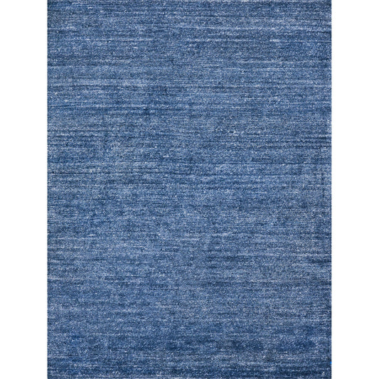 Plush 4660 Rug by Exquisite Rugs in dark blue. Made from bamboo silk and mohair wool in a unique style.