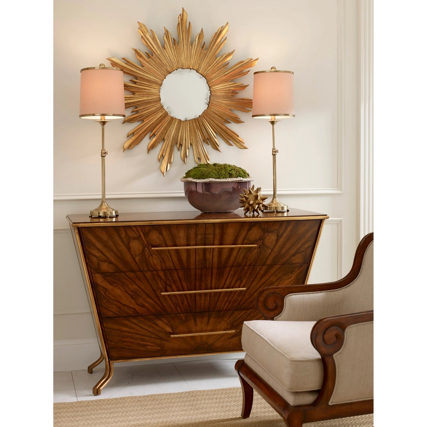 004 SR-384644 | Lifestyle | Adjustable Table Lamp by Wildwood in antique brass patina. Made from other: metal in a transitional style.