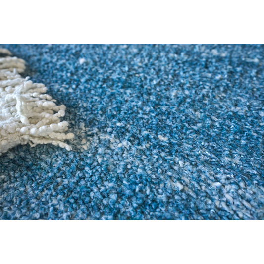 Plush 4662 Rug by Exquisite Rugs in light blue. Made from bamboo silk, new zealand wool in a unique style.