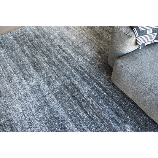 Plush 4663 Rug by Exquisite Rugs in charcoal. Made from bamboo silk and mohair wool in a unique style.