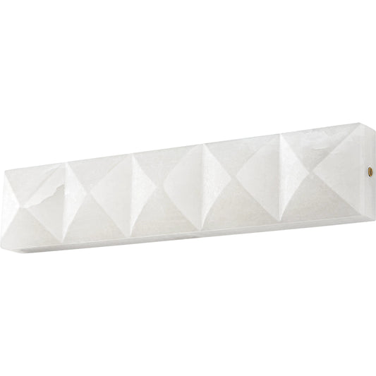 Gypsum Wall Sconce by Corbett in vintage brass. Made from brass in a unique style.