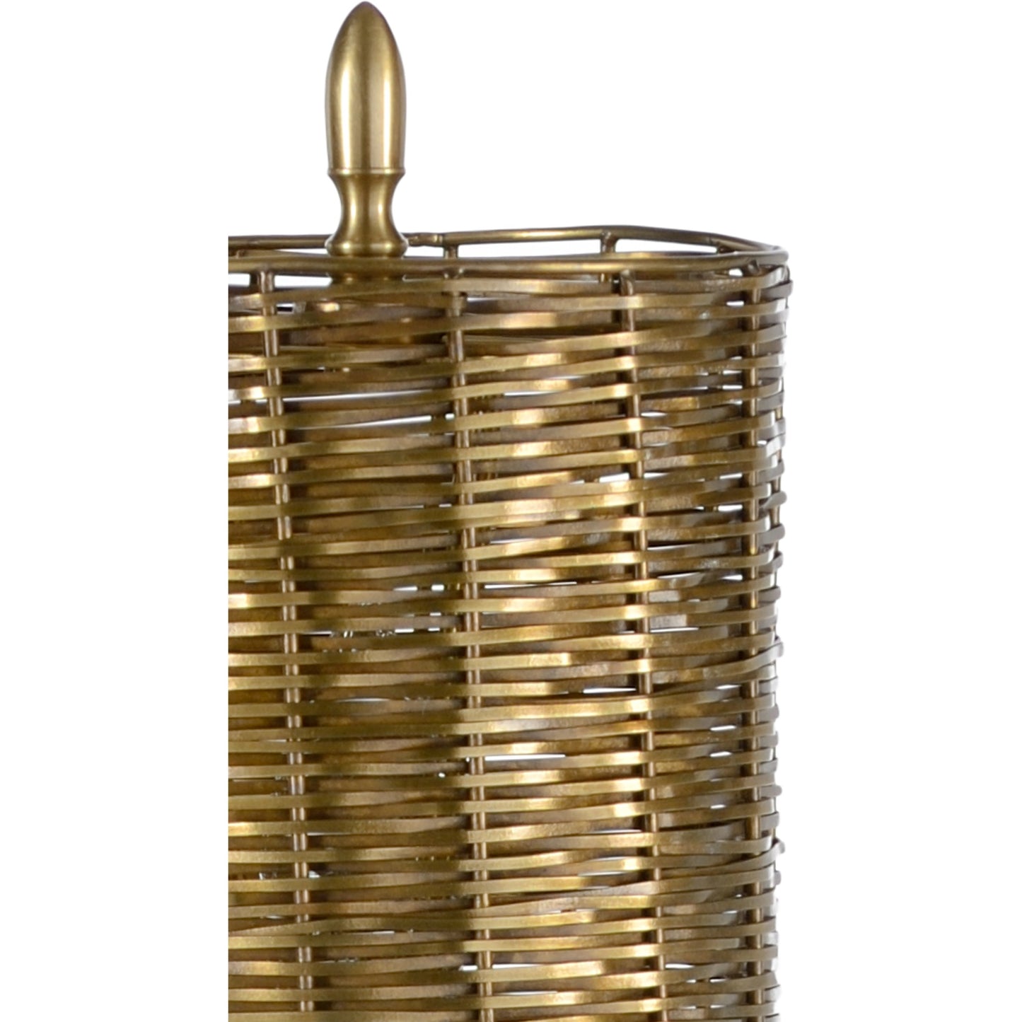 005 SR-385977 | Closeup | Milo Lamp by Wildwood in tarnished brass, natural black. Made from metal in a modern style.