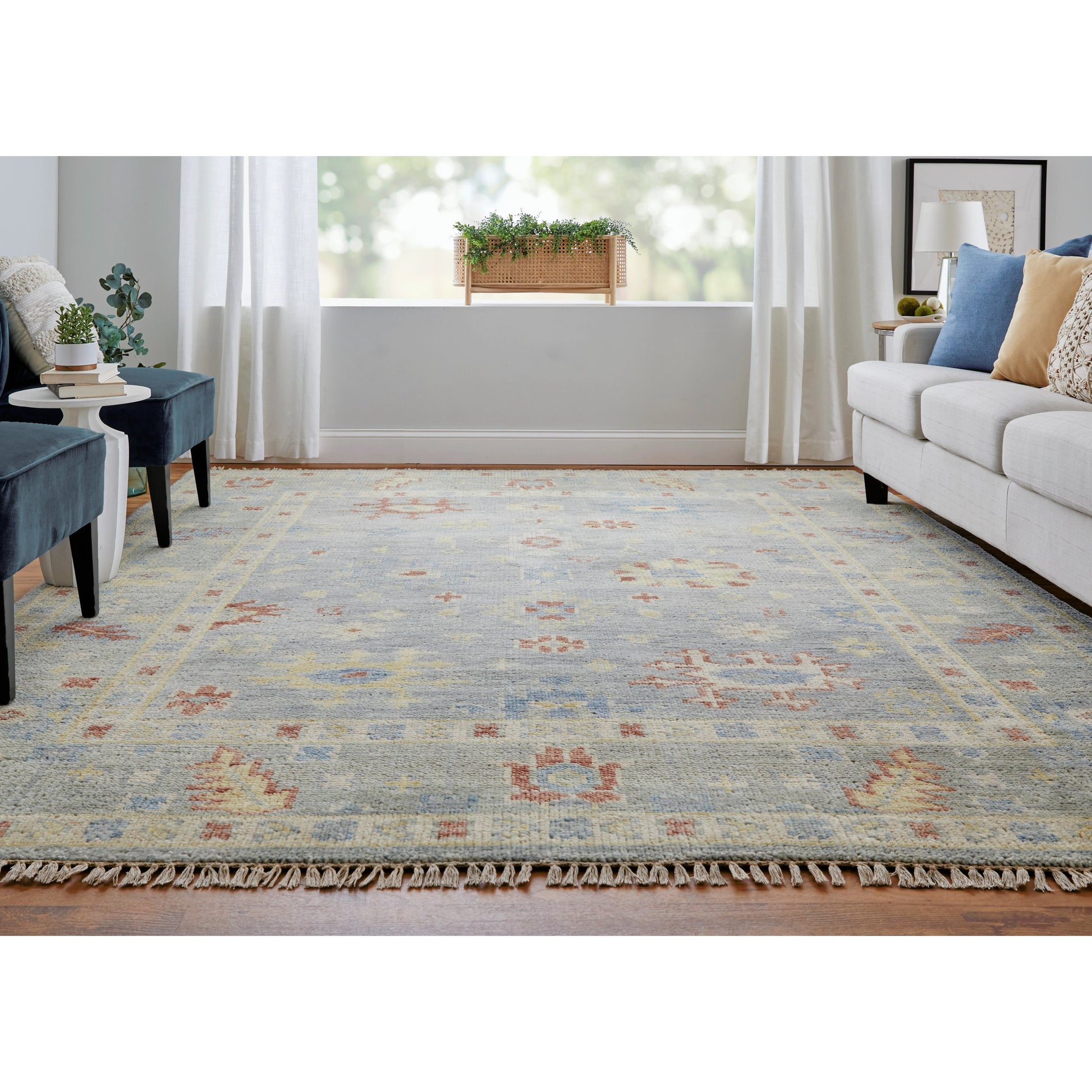 Fillmore Traditional & Botanical Rug - FIL6954F by Feizy in blue, taupe, gray. Made from wool in a unique style.