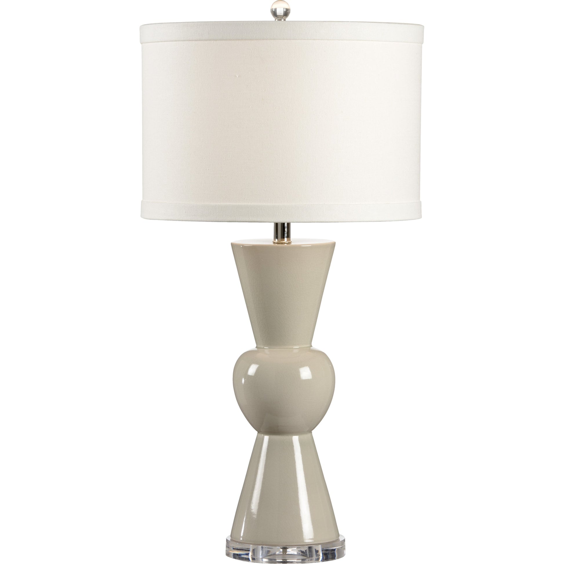 Mildred Lamp by Wildwood in orange glaze, clear. Made from ceramic, porcelain in a modern style.