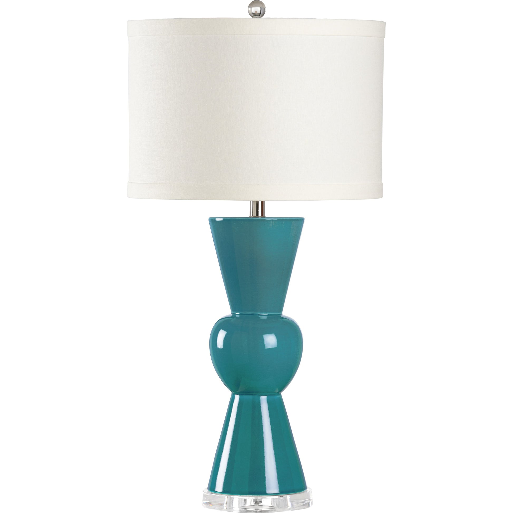 Mildred Lamp by Wildwood in orange glaze, clear. Made from ceramic, porcelain in a modern style.