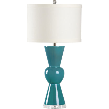 Mildred Lamp by Wildwood in orange glaze, clear. Made from ceramic, porcelain in a modern style.