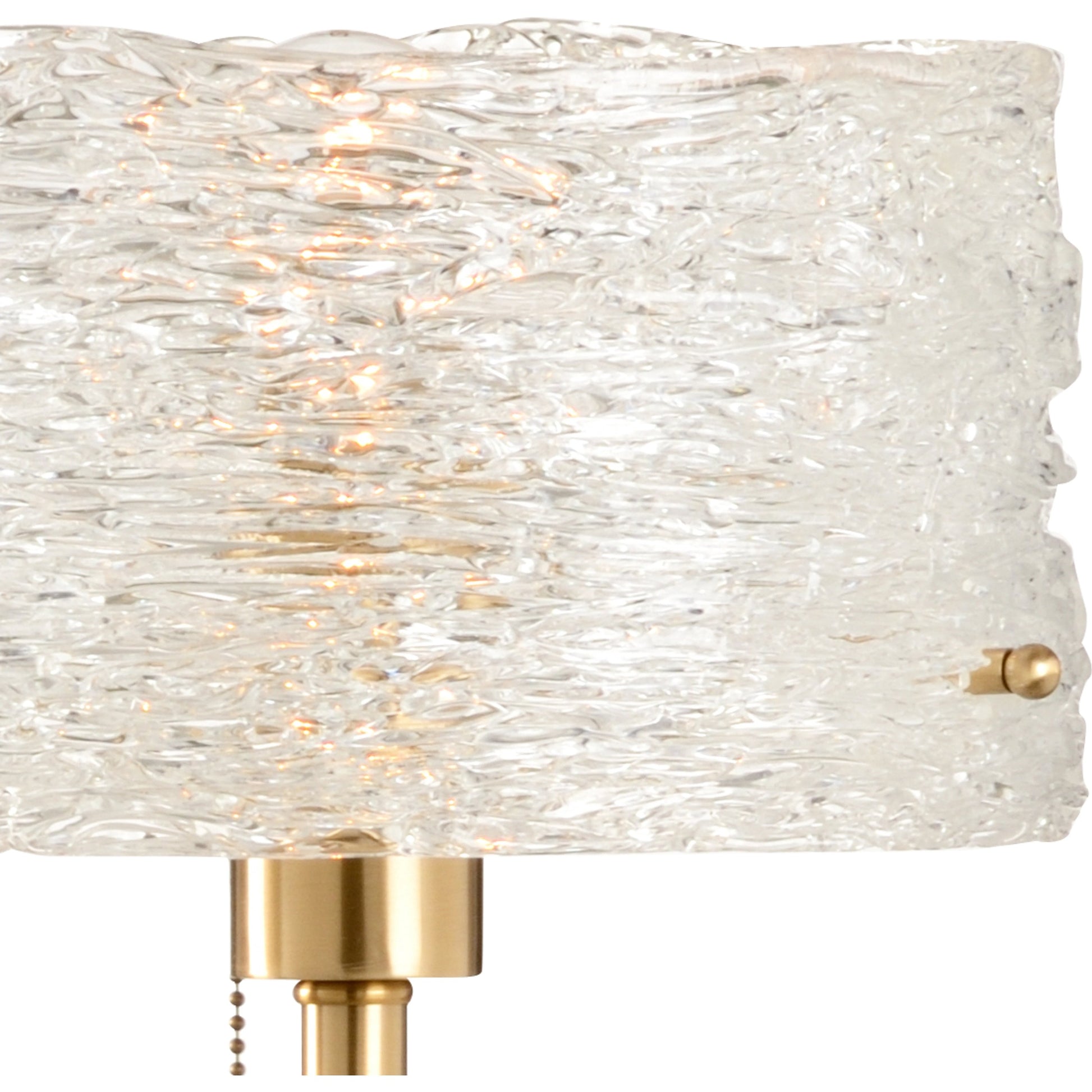 Zaha Lamp by Wildwood in antique brass, clear. Made from other: metal in a transitional style.