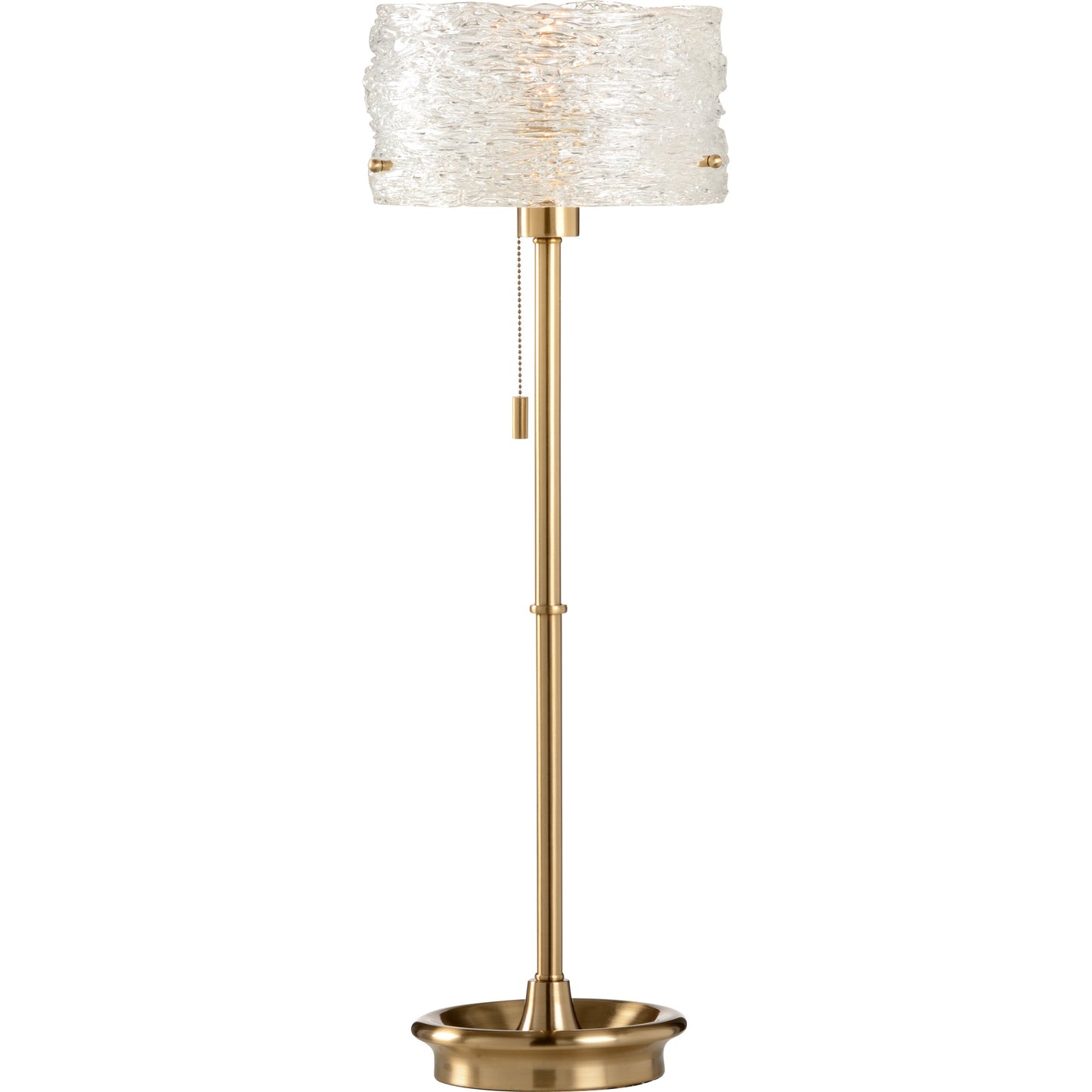 001 SR-386731 | Primary Silo | Zaha Lamp by Wildwood in antique brass, clear. Made from other: metal in a transitional style.