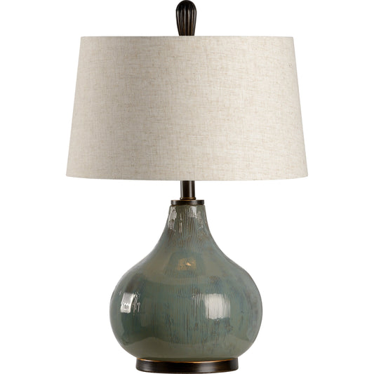 Fig Lamp by Wildwood in green, black. Made from ceramic, porcelain in a modern style.