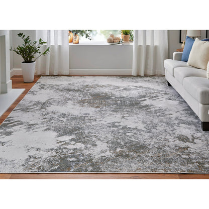 Waldor Rug - 73539NDF by Feizy in gray, silver, taupe. Made from polypropylene, polyester in a unique style.